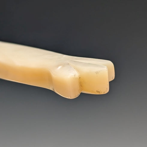 19 世紀早期英國古董白色珍珠手柄旅行餐具一對(帶盒)